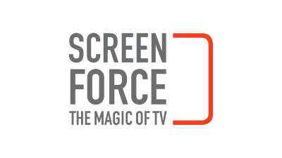 The grey and red Screenforce logo